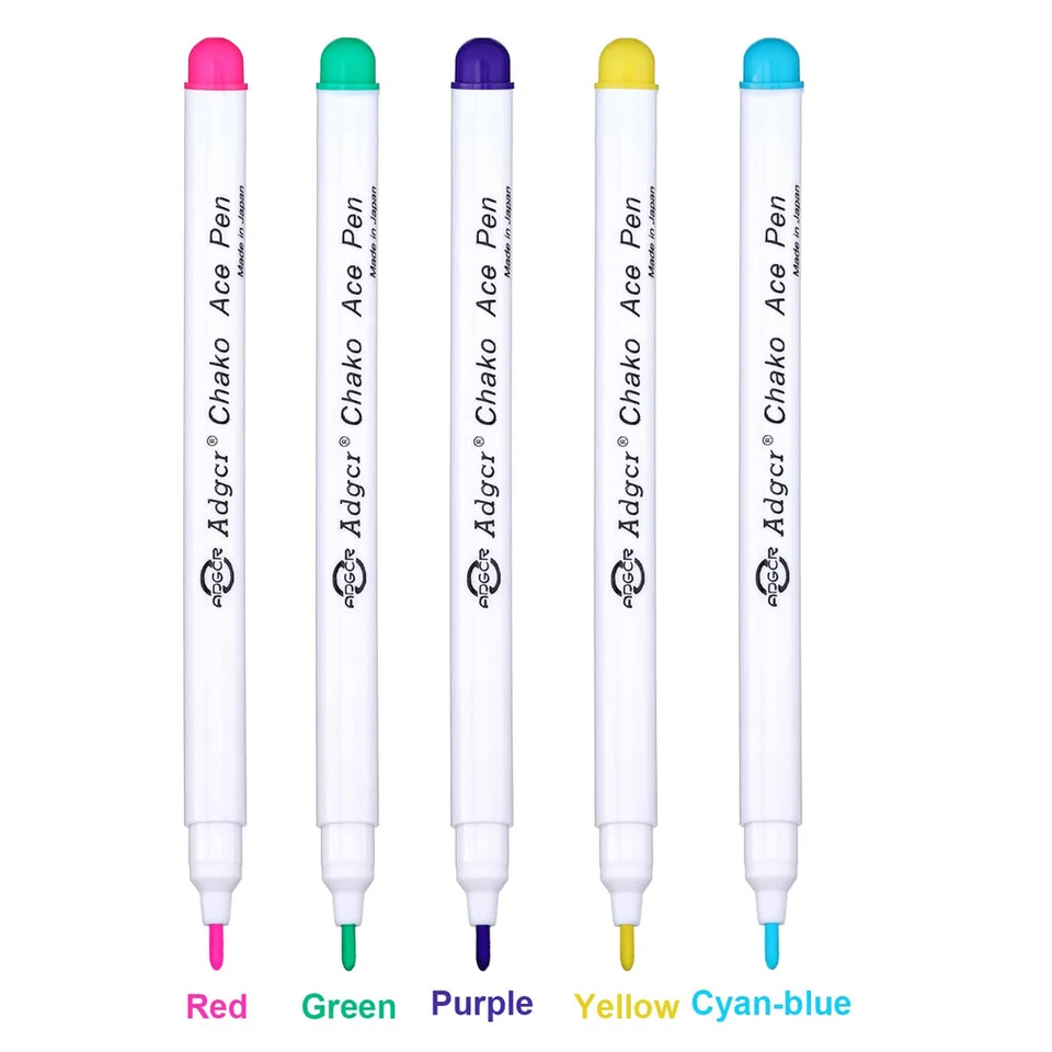 12 PCS Fabric Pens Sewing,Water Soluble Fabric Pen,Fabric Markers Sewing Erasable,Heat Erasable - View #8