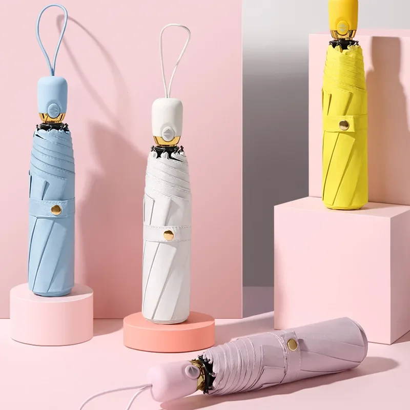 مظلة معززة بـ 8 عظام، مظلة رجال الأعمال قوية ومتينة مقاومة للرياح، مظلة واقية من الشمس مضادة للأشعة فوق البنفسجية للنساء