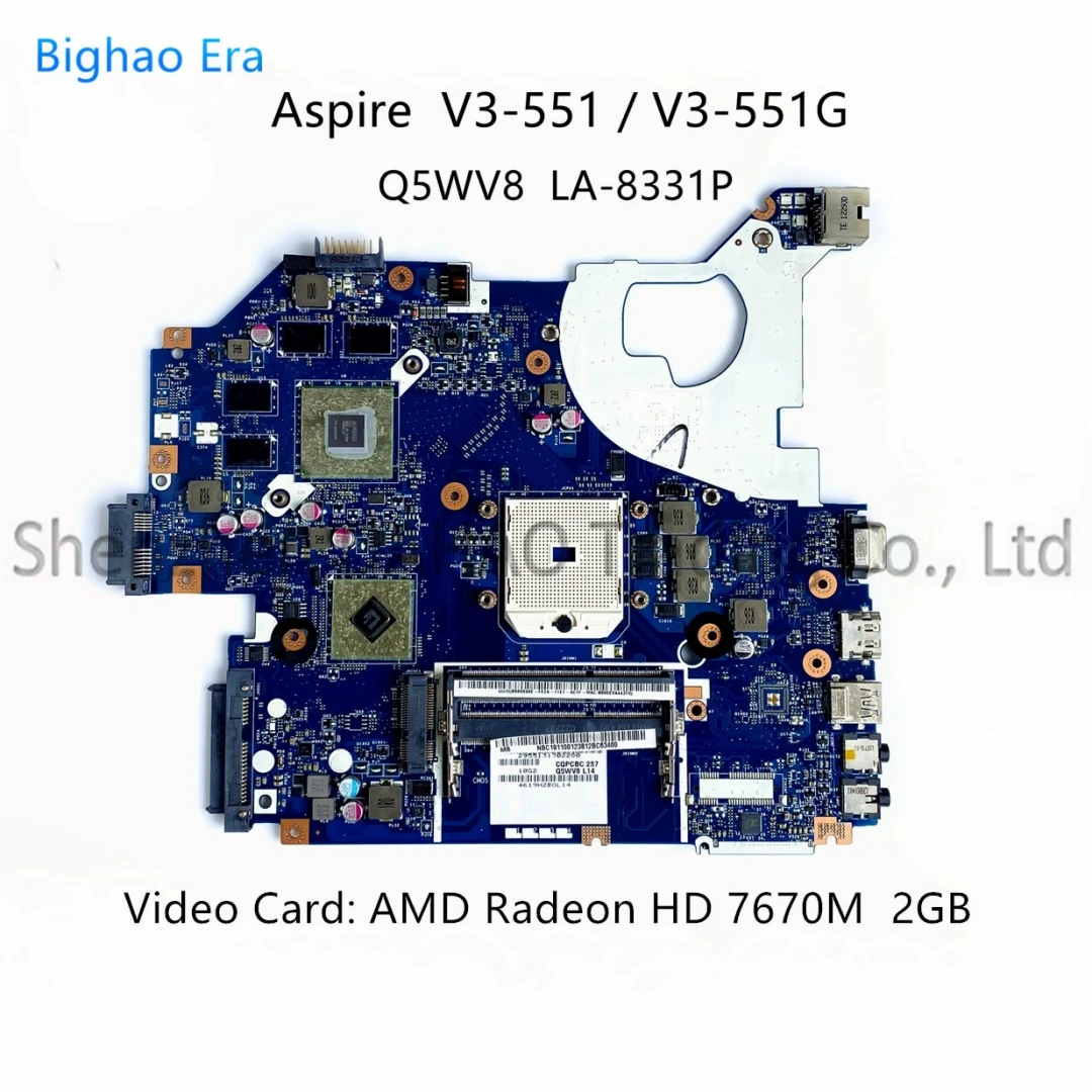 

Q5WV8 LA-8331P для Acer Aspire V3-551 V3-551G материнская плата для ноутбука с HD7670M 1 ГБ/2GB-GPU NB.C1911.001 NBC1911001 NB.C1711.001