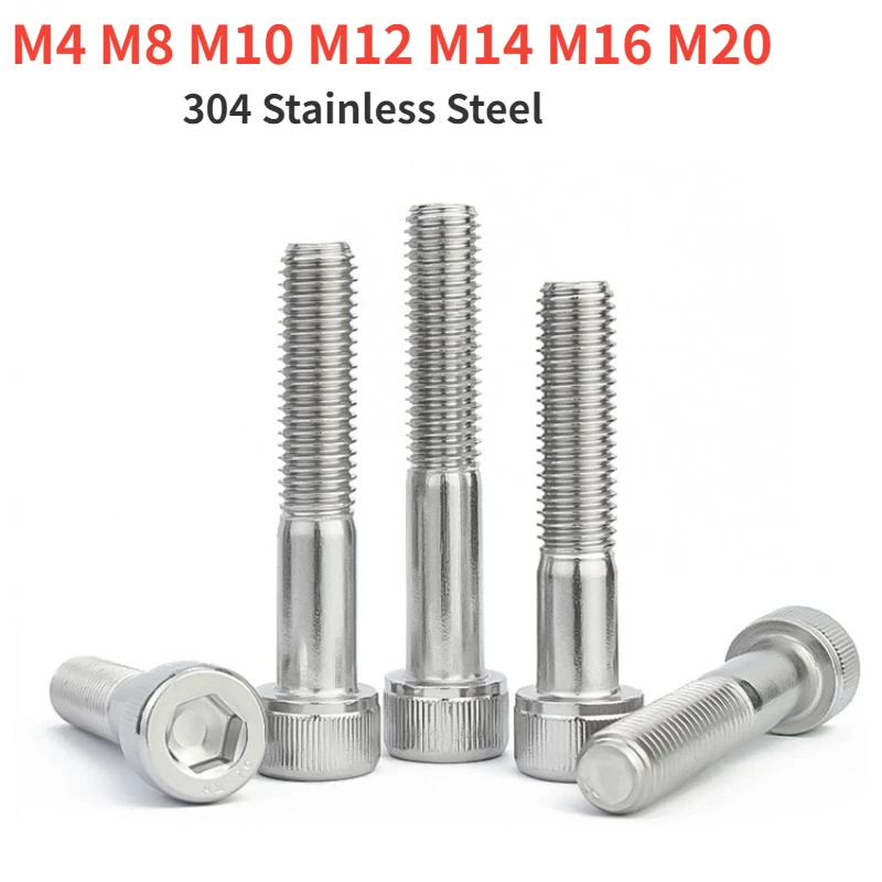 

M4 M8 M10 M12 M14 M16 M20 304 Stainless Steel Lengthen Half Thread Tooth Hexagon Socket Cheese Head Screw Allen Bolt