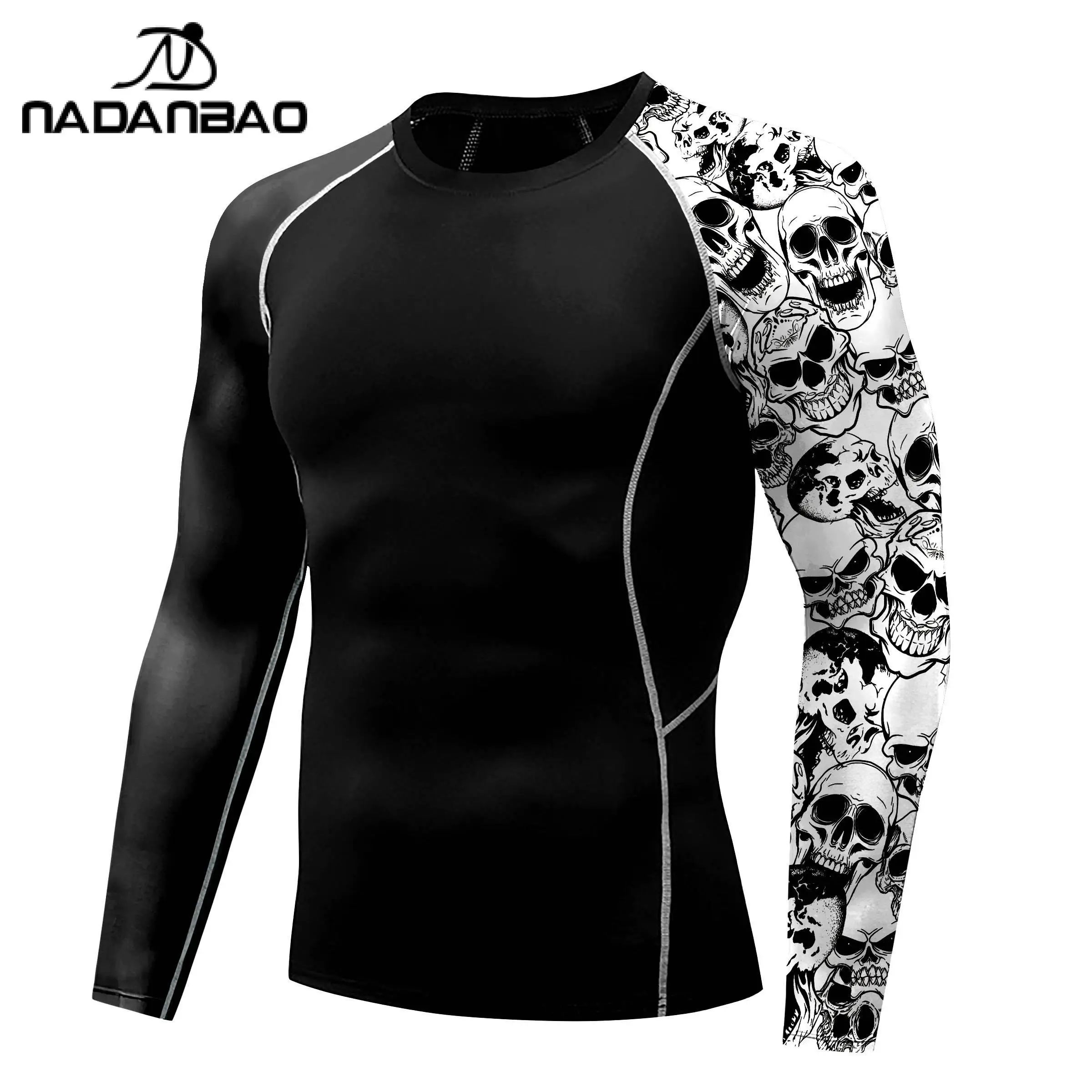 Rash Guard Surfing Swimsuit 3D Printing Quick Drying For Men Surfing Beach