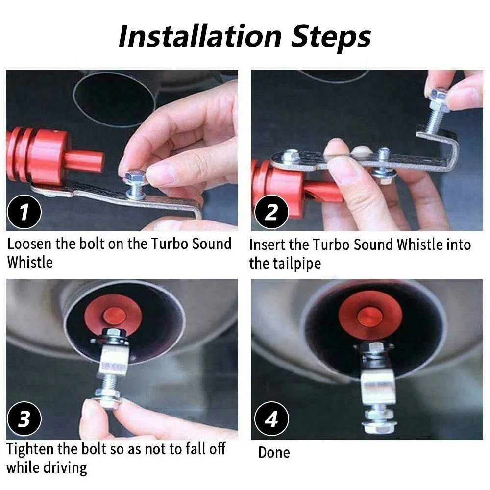 1PC Universal Simulator Whistler Exhaust Fake Turbo Whistle Pipe Sound Muffler Blow Off Car Styling Tunning S/M/L/XL