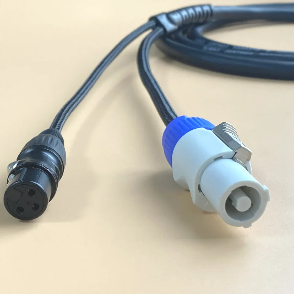 10Meter Stage Lighting AC Power Dmx Combo Cable 3x2.5mm&sup2; Daisy Chain Split Cables Powercon Plug For LED DJ Audio Smoke Machines