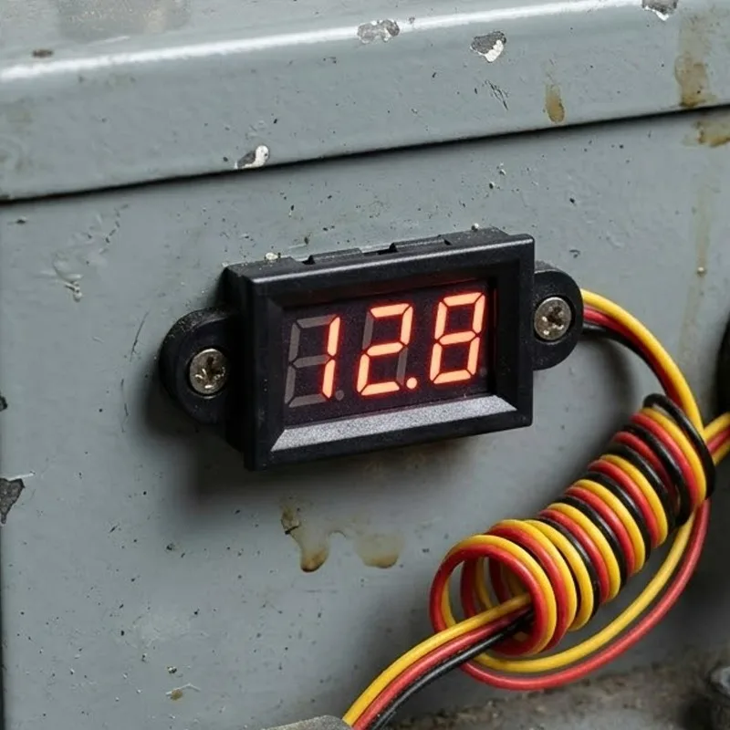 10/1pcs DC LED 디지털 디스플레이 패널 전압 측정기 빨간색 녹색 파란색 자동차 모바일 전원 전압 테스터 감지기 장비