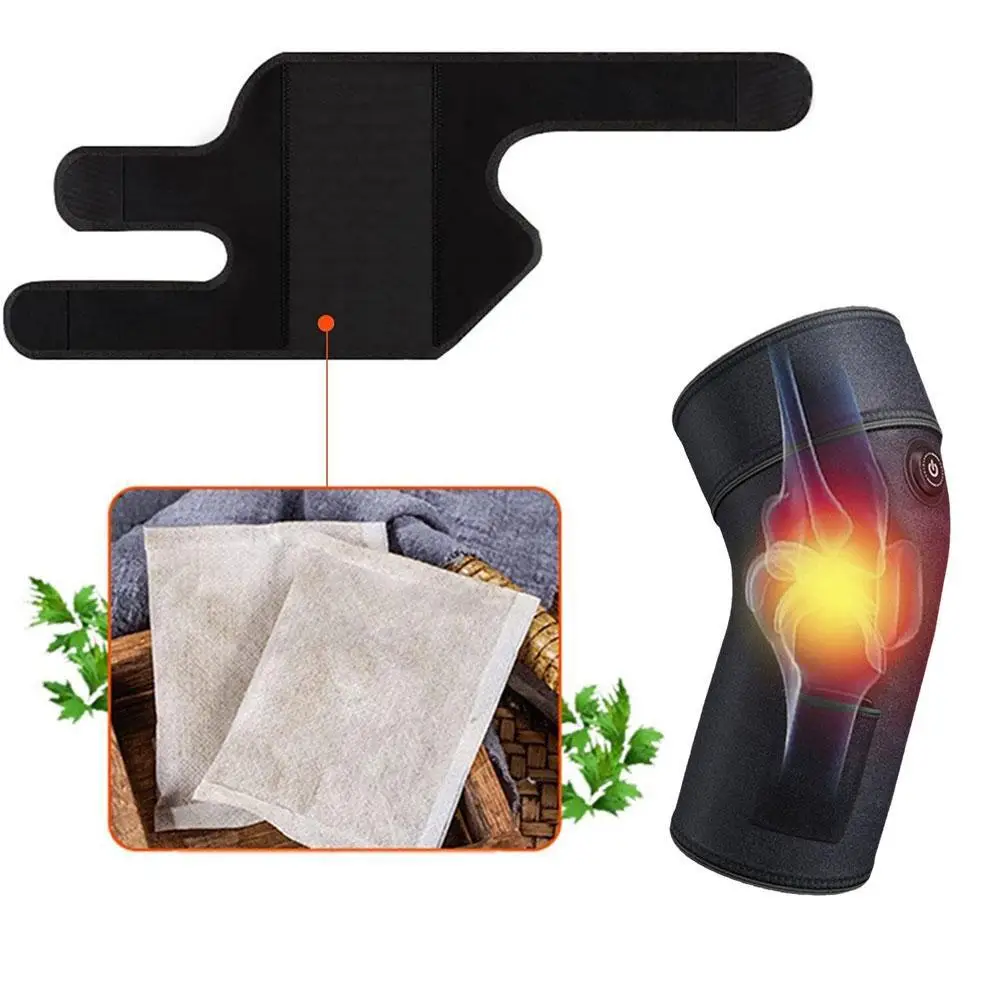 

1pc Electric Heating Therapy Knee Pad Massager Leg Physiotherapy Pad Wrap Warm Knee Elbow Pain Brace Arthritis Joint Relief Z2J9