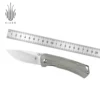 Kizer Tactical Knife T1 V3490C1 2022 New Green Micarta Handle with 154CM Steel Blade Pocket Knives with Thumb Stud 1