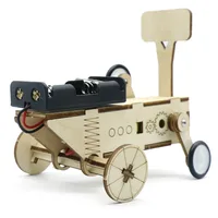 DIY Reptile Robot Electric Wooden Science Experiments Toys for Children Educational Handmade Assemble Toys Boys Girls 2