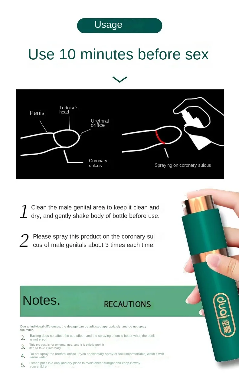 Spray de întârziere 2023 pentru bărbați, pentru prelungirea timpului sexual, anti-ejaculare prematură, erecție rapidă, de lungă durată, 60 de minute, climax, flirt, cel mai la modă_voghion.com