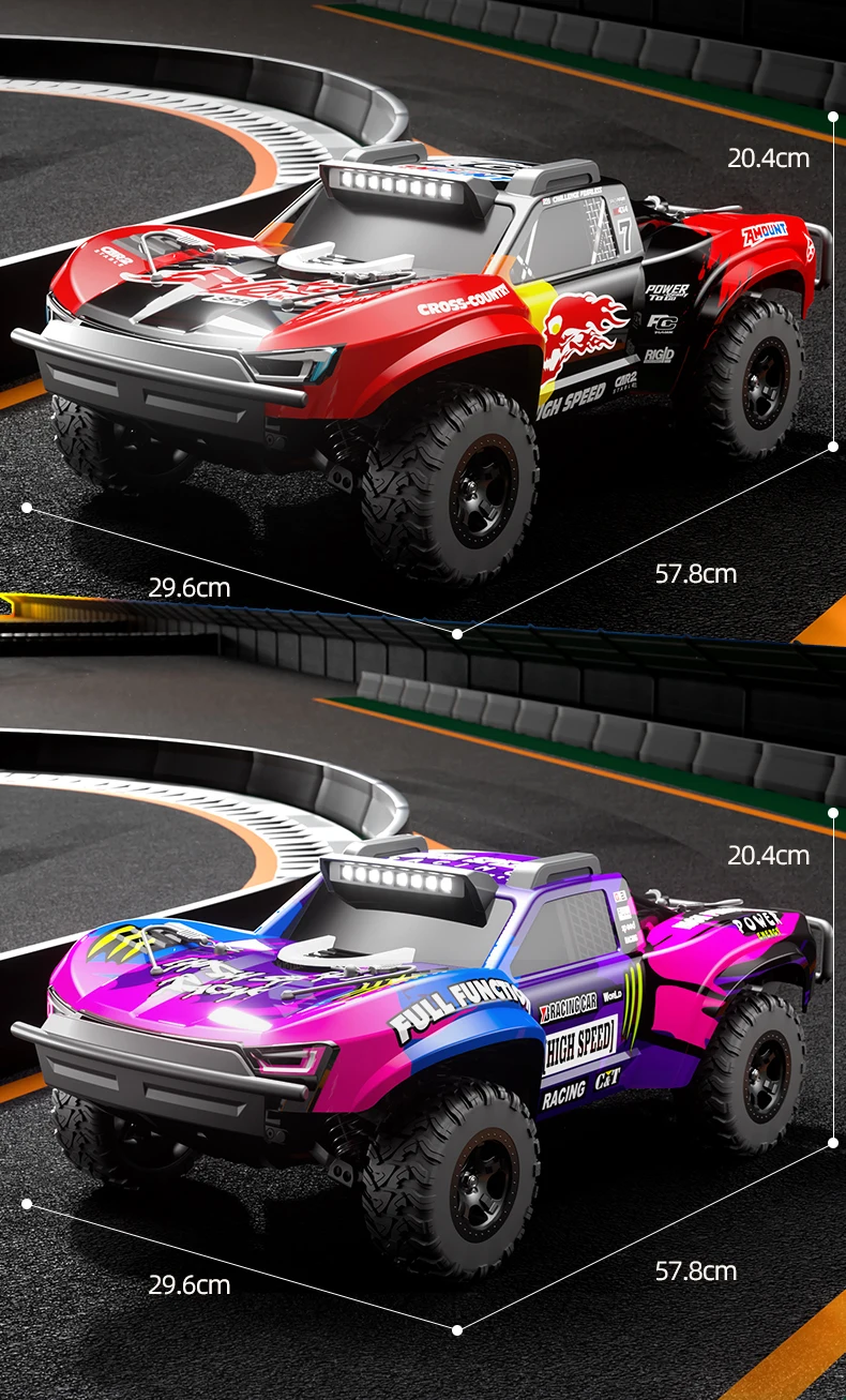 JJRC Brushless Remote Control Car 1/10 Large Rc High Speed Four Wheel Drive Short Card Climbing Off Road Vehicle Toy C8826 