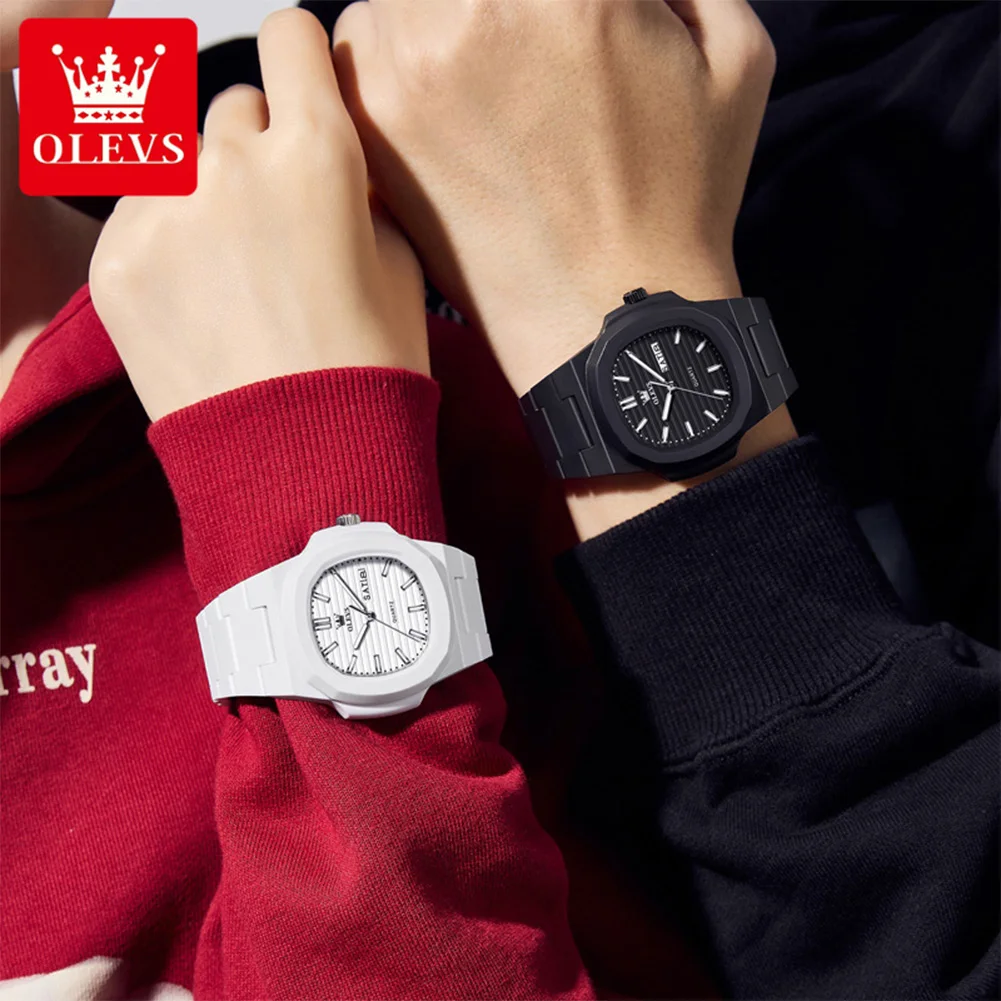 OLEVS 5627 ساعة كوارتز مضيئة فاخرة للرجال مقاومة ل...