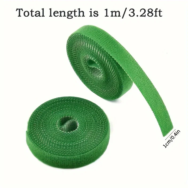 1meter Plant Ties Nylon Plant Bandage Tie Home Garden Shape Tape Hook Loop Bamboo Cane Wrap Support Accessories