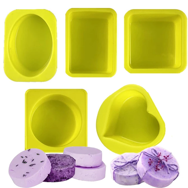 3D Soap Resin Mold Handmade Silicone Molds Round Oval Heart Square