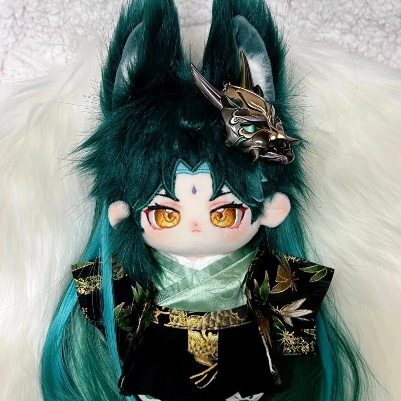 

Game Genshin Impact Anime Stuffed Pillow Cute Collectible Doll 20cm Xiao Doll Pillow Kawaii Plush Changing Children's Toy Gifts
