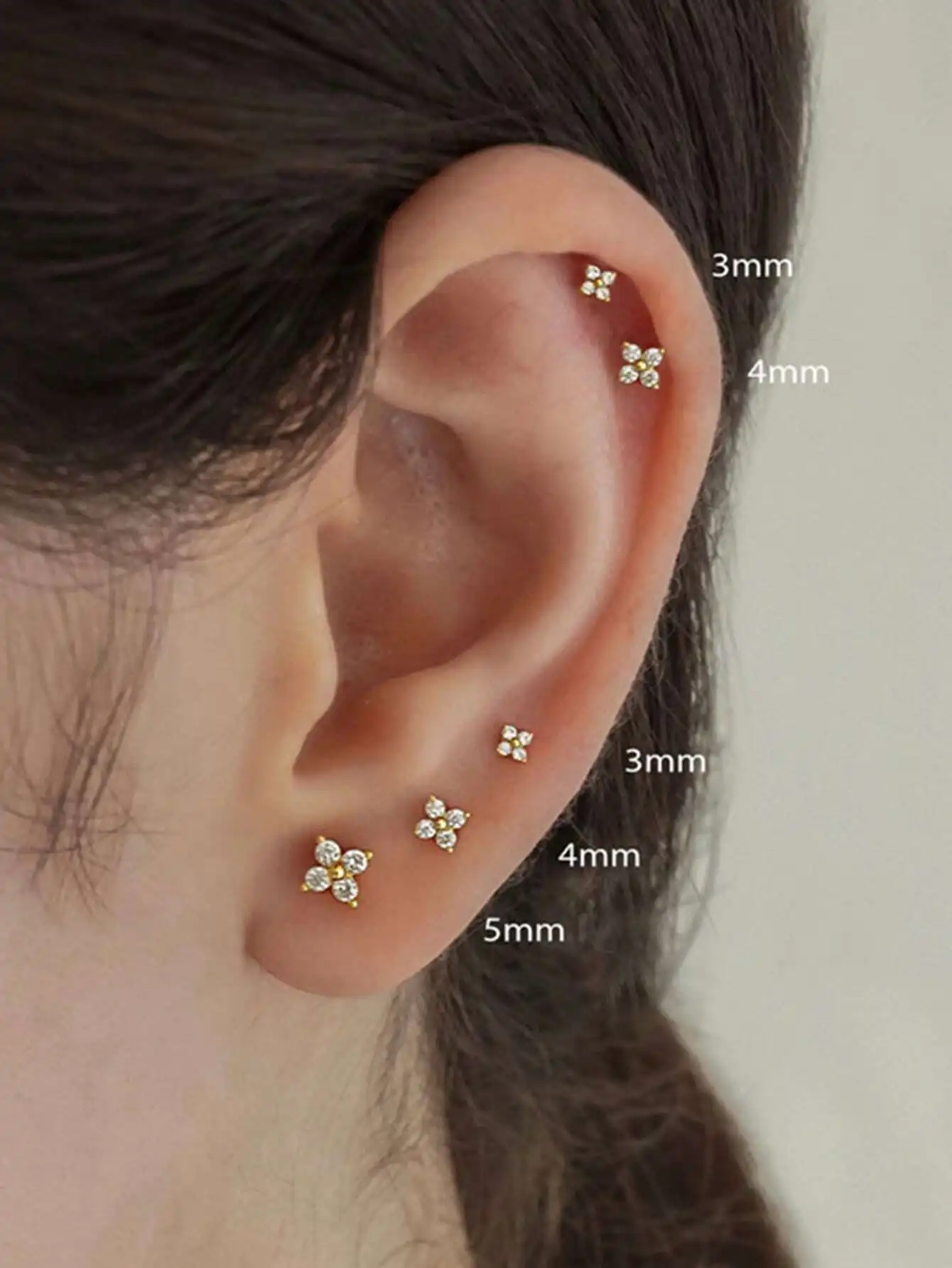 1 Pair Fashion Cubic Zirconia Stud Earrings For Women For Wedding Engagement Anniversary Party Jewelry Valentine's Day Gift