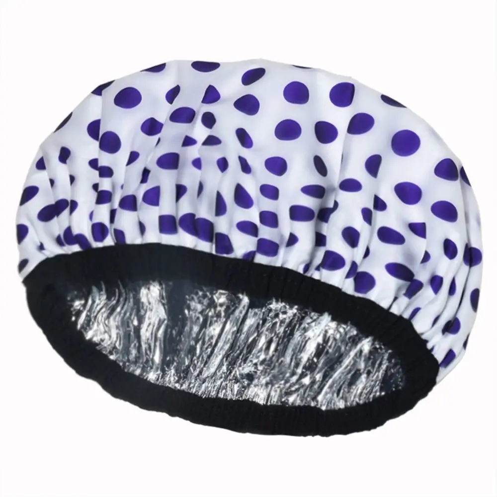 Thickened Self-heating Tin Foil Hat Shower Cap Thermostatic Steam Hair Mask Cap Bathing Cap Spontaneous Heating