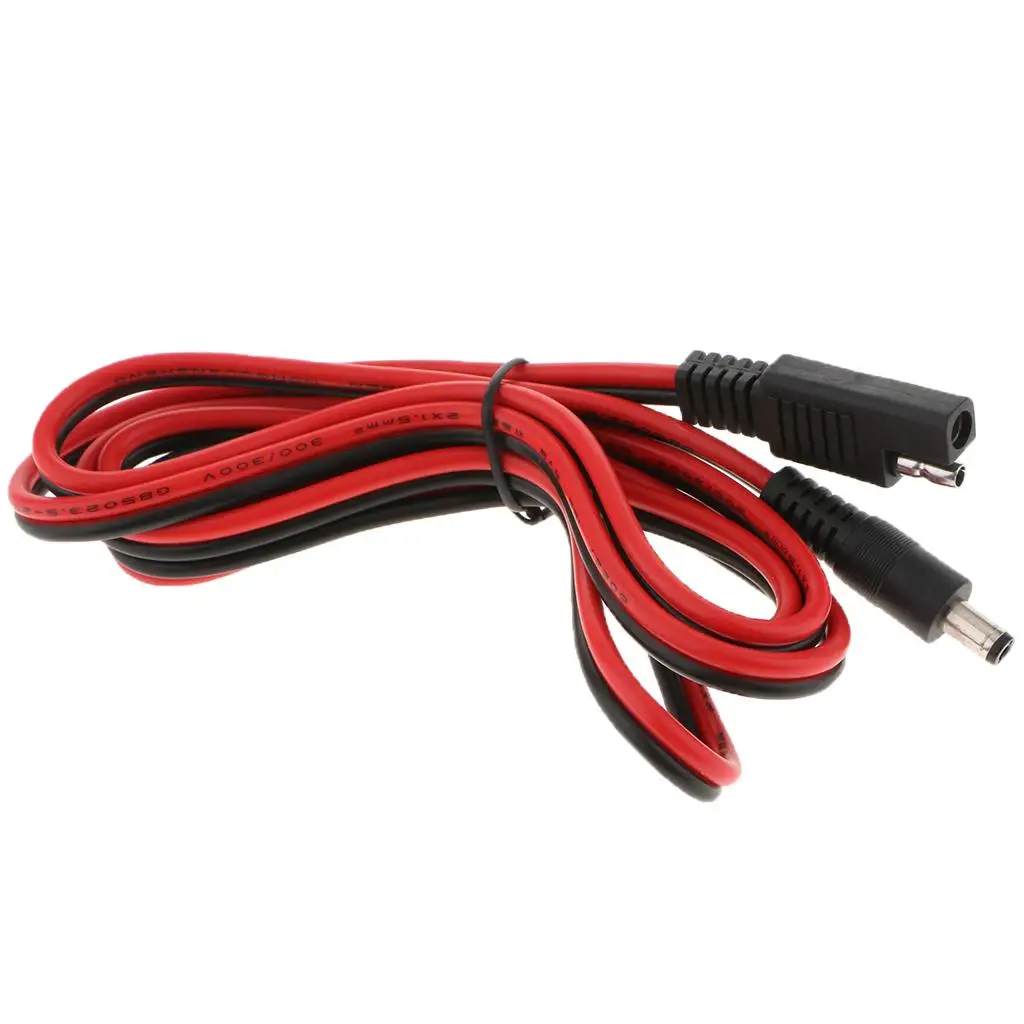 Universal 5Ft SAE Connector to DC 5521 15AWG Cable Connection Adapter Cable
