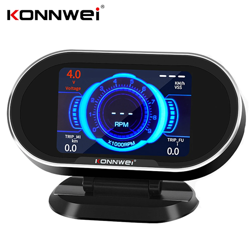 goud Verslagen Geweldig Konnwei Kw206 Obd2 Car On-board Computer Auto Digital Computer Display Obd  2 Scanner Fuel Consumption Water Temperature Gauge - Code Readers & Scan  Tools - AliExpress