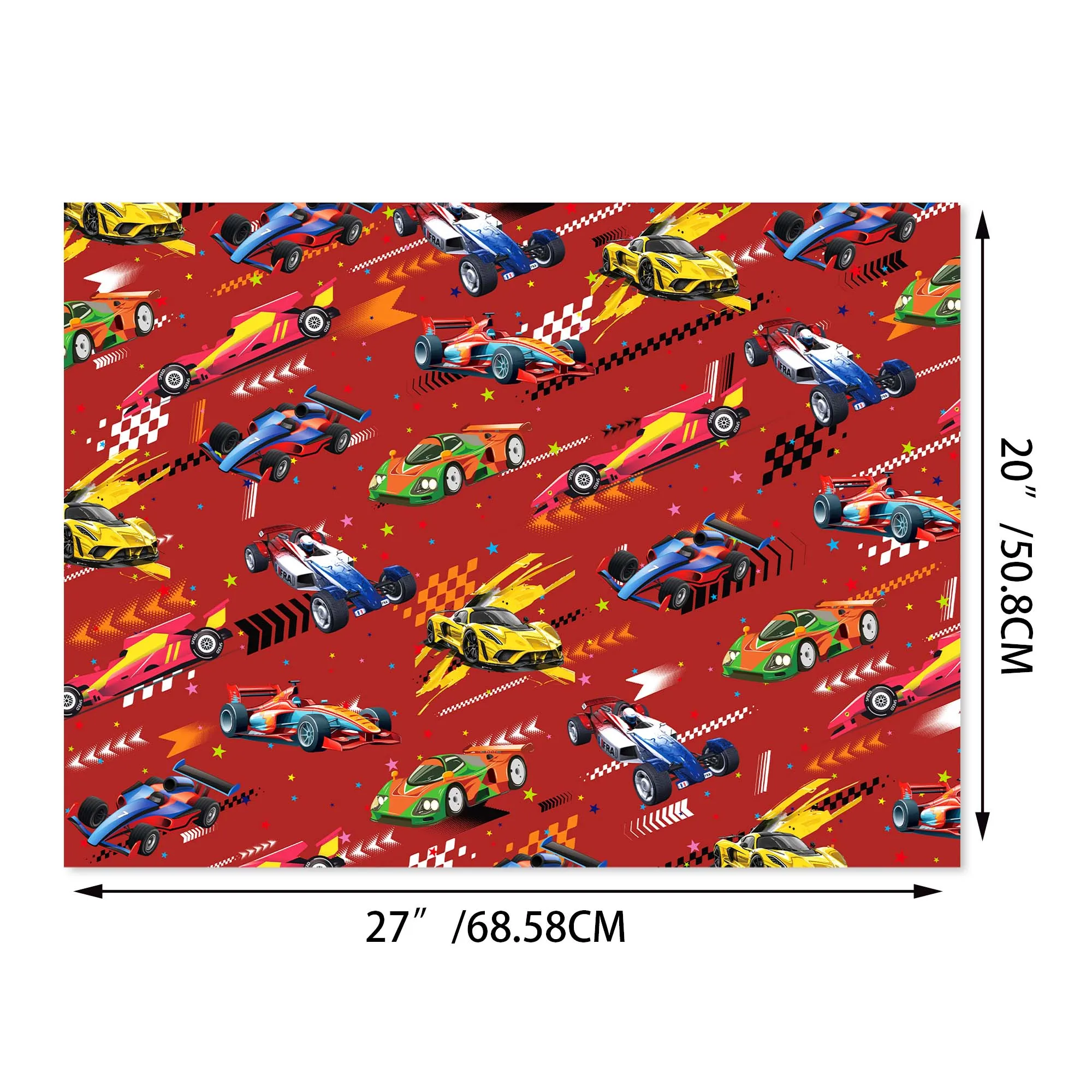 6/12 stücke Coole Racing Auto Kind Geburtstag Geschenkpapier Geschenke Verpackung Papier Geschenk Box Dekoration Geburtstag Dekoration Party Supplies – Detail 6