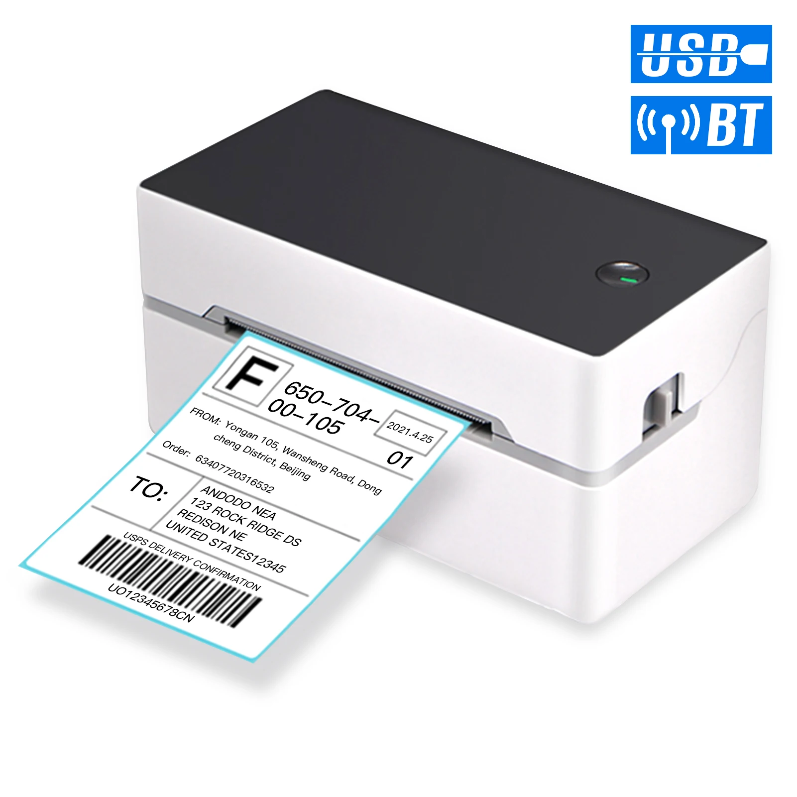 Aibecy impresora de etiquetas TDL402 de escritorio, máquina de