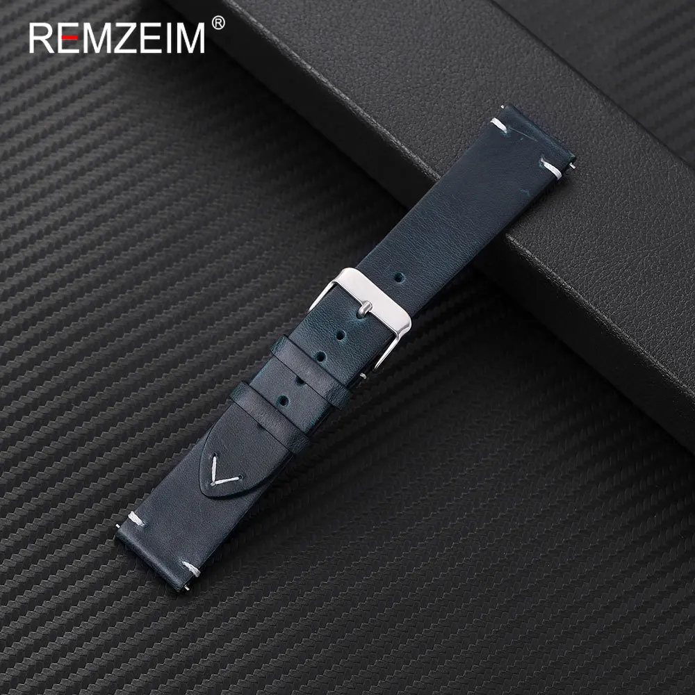 Premium Calfskin Leather Quick Release Watch Strap - Fashion Business Style