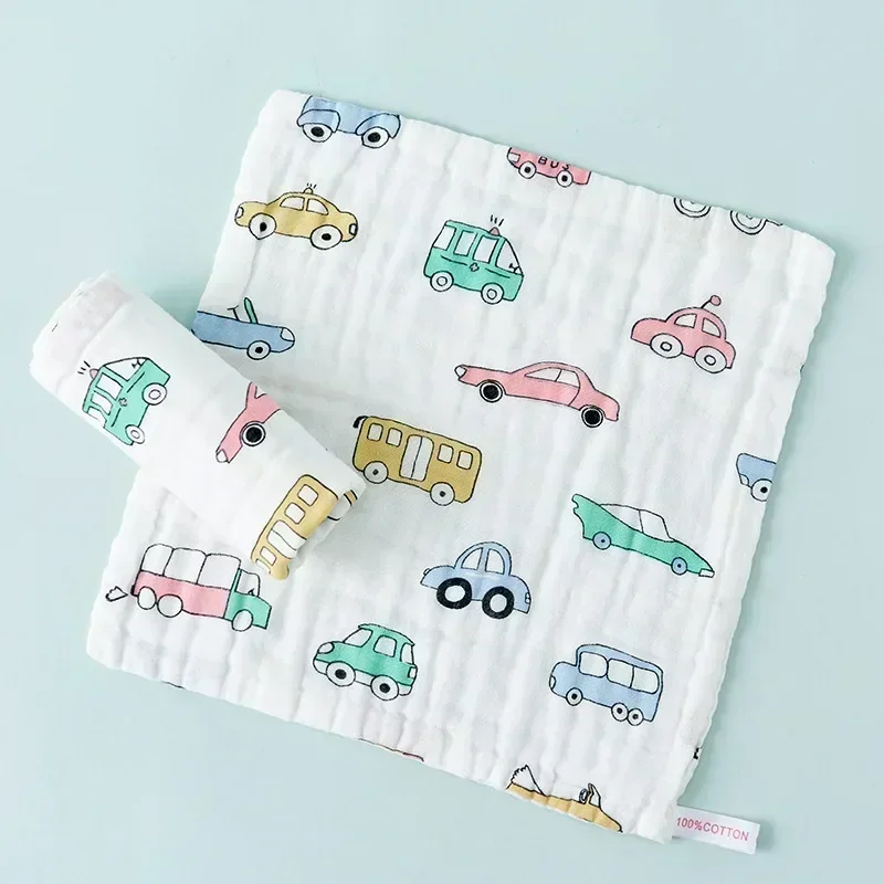 Baby Towels Handkerchief Bathing Washcloth Newborn 6 Layers Cotton Muslin Soft Infant Hand Towel 1pcs/5pcs 25*25CM