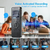 64GB Voice Activated Digital Recorder with Playback – 4552 Hours Audio Storage, 1536Kbps HD Recording, Dual Microphone, MP3 Play - Image 4