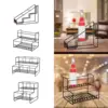 Coffee Syrup Rack Stand Easy Installation Easy to Clean Kitchen Storage Rack 4