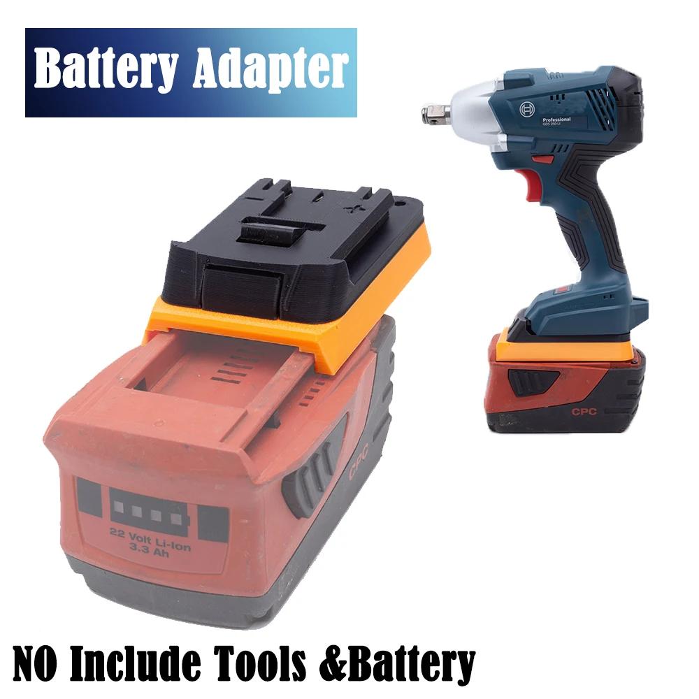 For HILTI 22V B22 cpc Li-ion Battery Adapter Converter to Bosch 18V Series Tools Electric Drill Accessories(Adaptor Only）