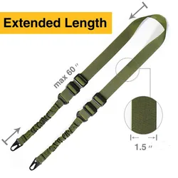 Enhanced Tactical Adjustable 3 - Point Sling Strap (Green)