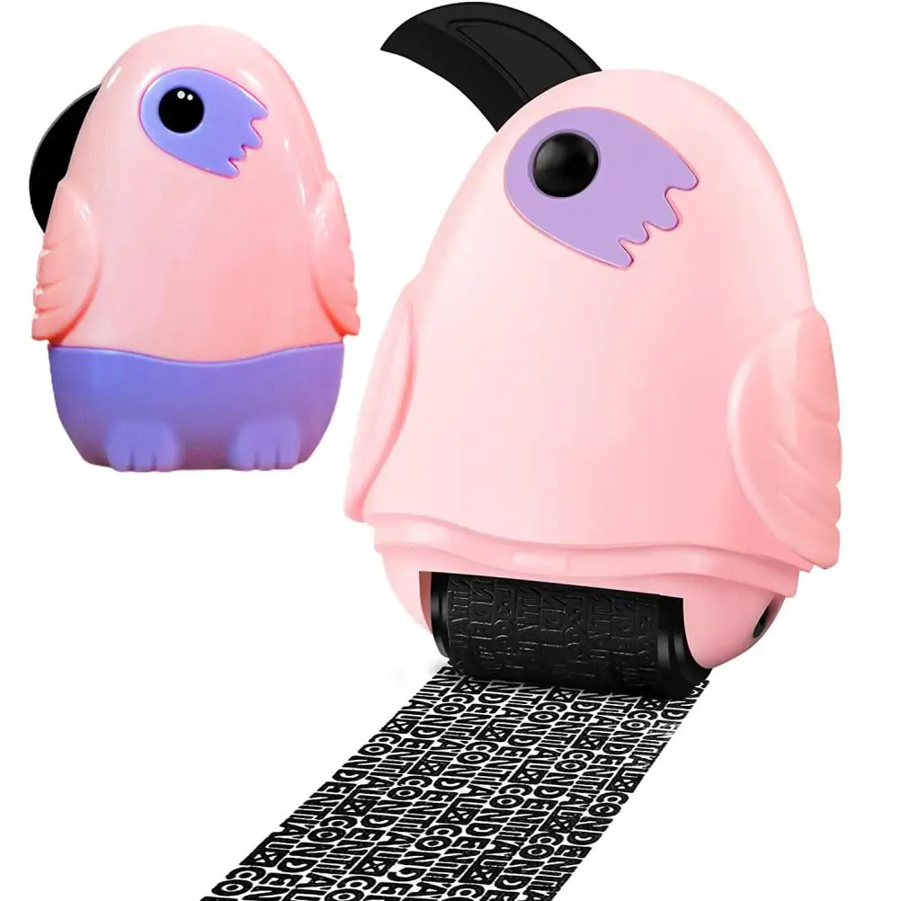 2 in 1 Identity Theft Protection Roller Stamp with Retractable Box Opener Confidential Address Blocker Anti Theft Prevention