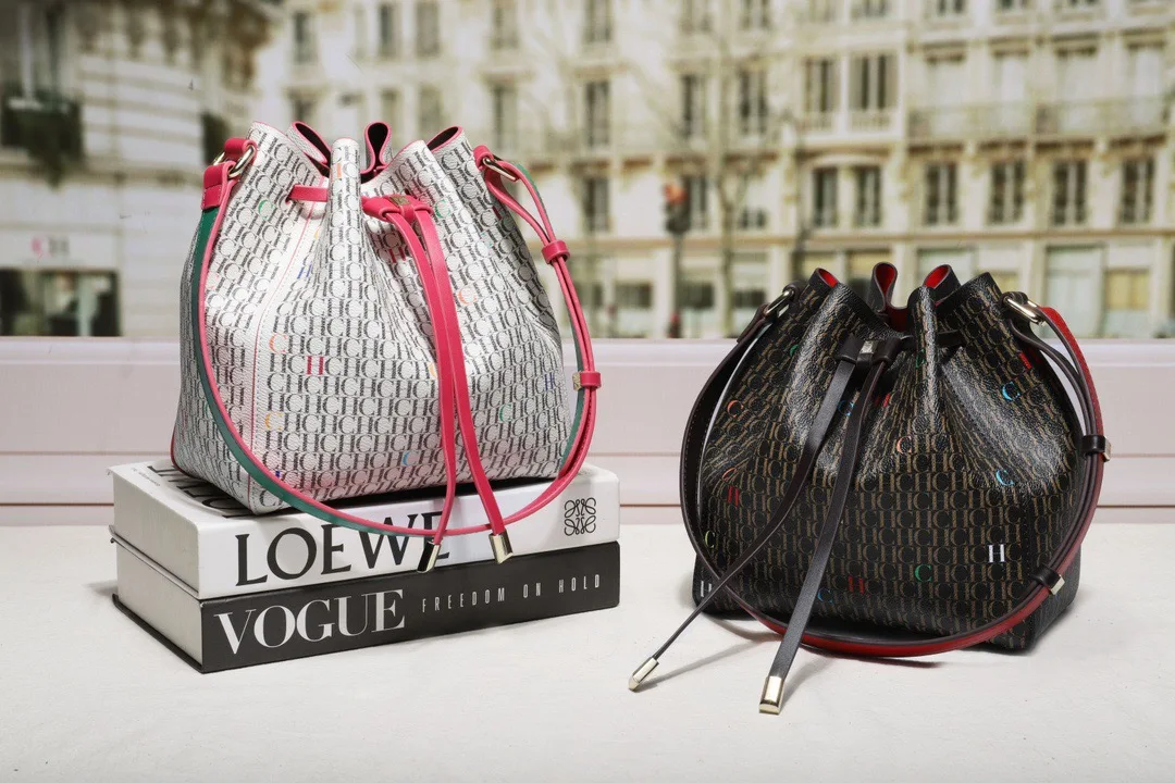 CILMI HARVILL CHHC Women's Small Bucket Bag With Retractable Opening Single Shoulder Crossbody Portable Fashionable