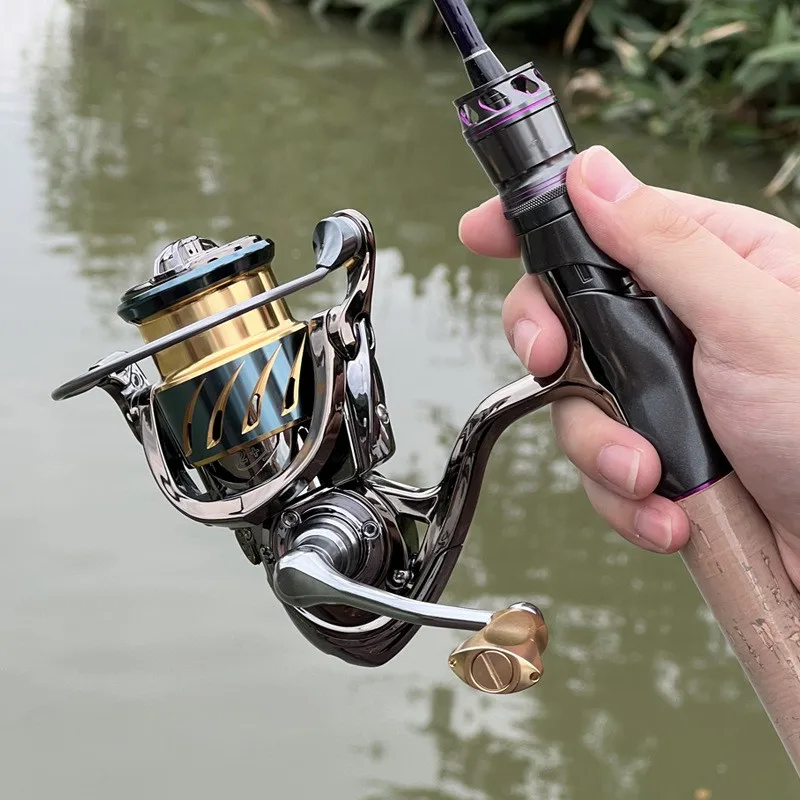 Spinning Reel Mavllos Chaser Trout Spinning Reel Drag Power 15Kg Ratio 5.1:1 Ultra Light Shallow Spool Bass Snapper Fishing Rod