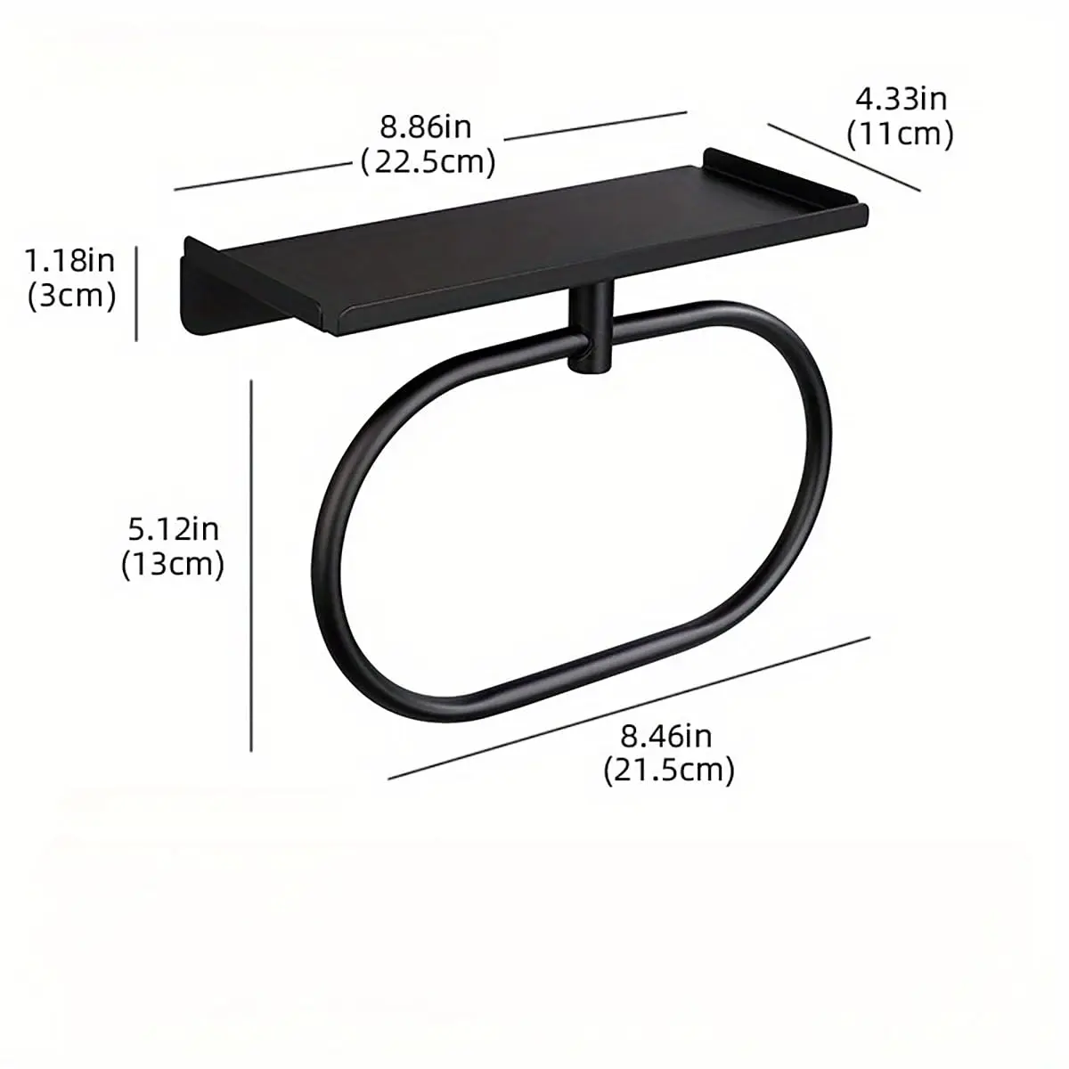Stainless Steel Sticky Hand Towel Holder, Self Adhesive Hand Towel Ring for Bathroom, No Drilling Modern Hanger.