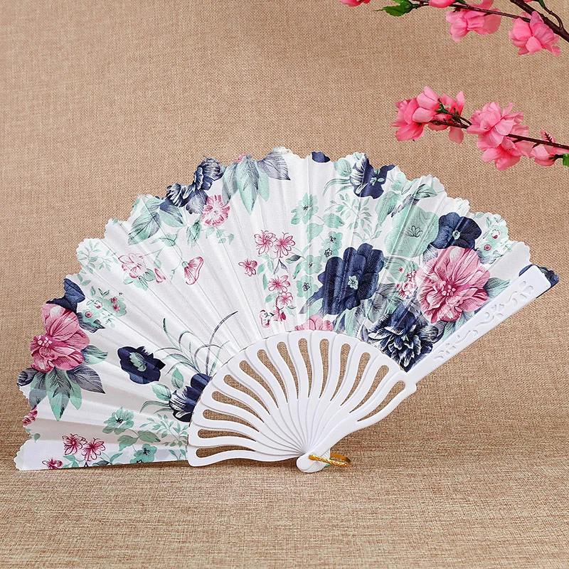 

Wholesale Factory Price Chinese Flowers 42cm Length Plastic Hand Fans