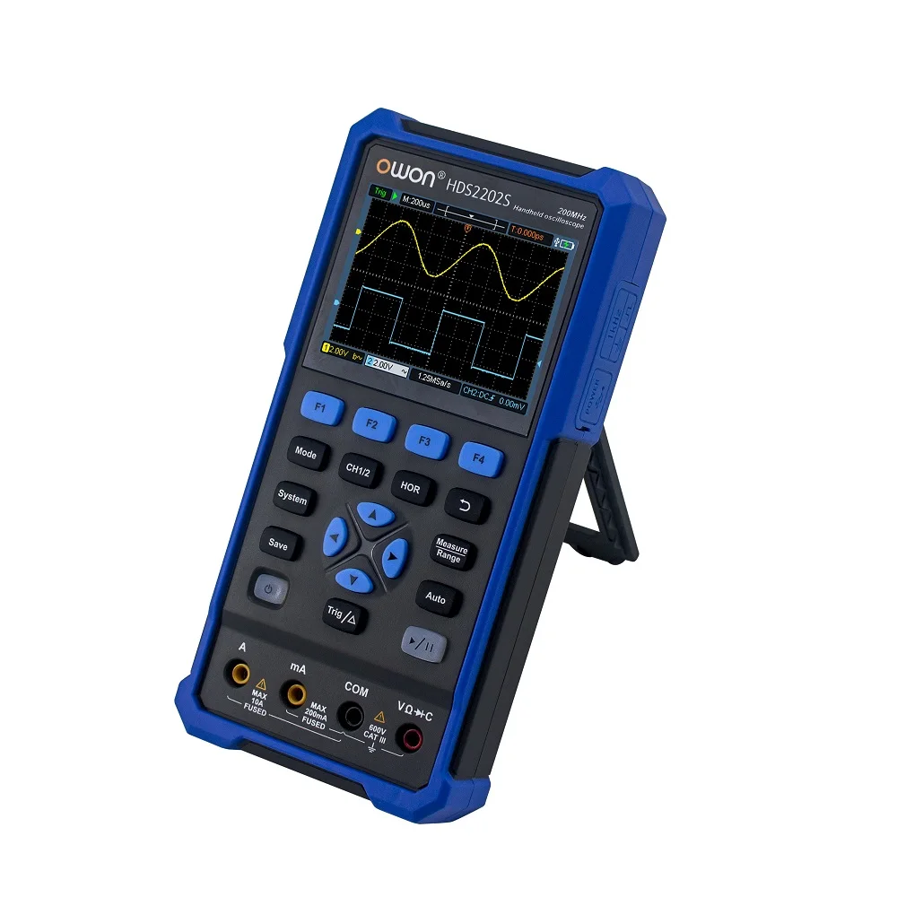 Digital Oscilloscope 2Channels 200Mhz 1GSa/s Portable 3in1 USB Osiclloscopes + Multimeter+Waveform Generator OWON HDS2202S 2102S digital oscilloscope