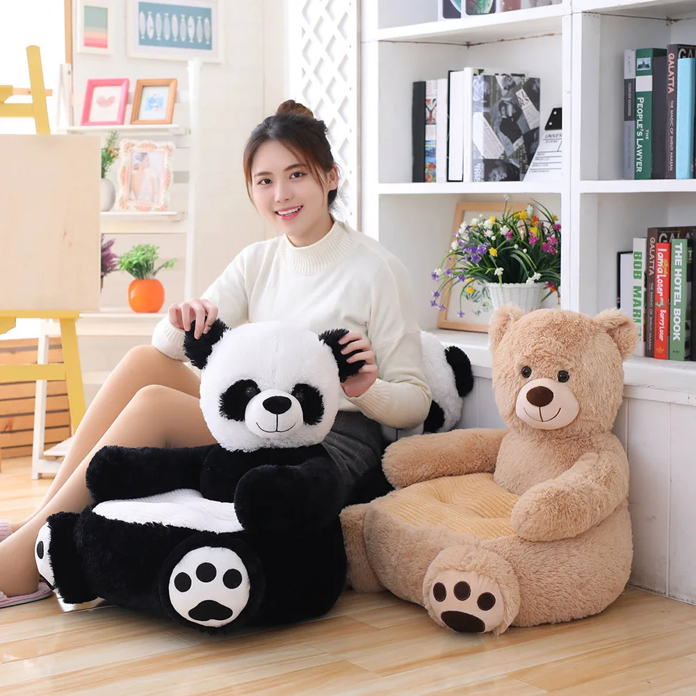 Cute Baby Kids Sofa Cover Cartoon Toys Baby Sofa Cover No Filler Children Bean Bag Chair Soft Plush Toy Learning to Sit Seat