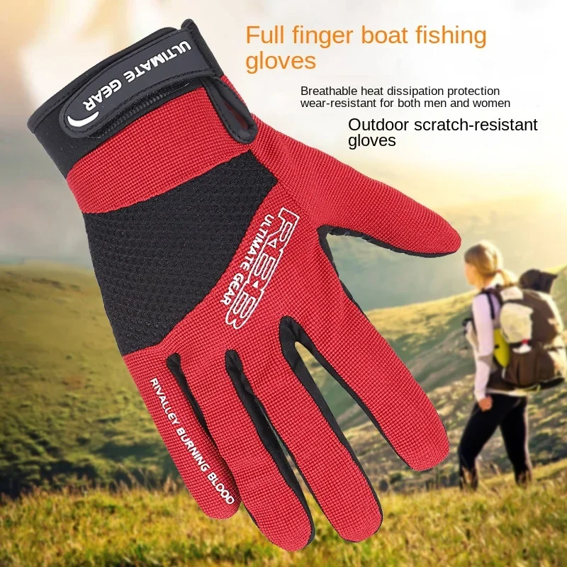 Japanese RBB Fishing Gloves Spring Autumn Winter Men Full Finger Outdoor Climbing Anti-Slip Glove M L XL fishing gloves