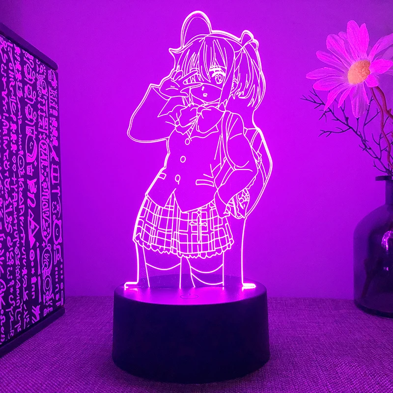 

Love Chunibyo & Other Delusions Anime Figure 3d Led Lamp For Bedroom Manga Night Lights Children's Room Decor Birthday Gift