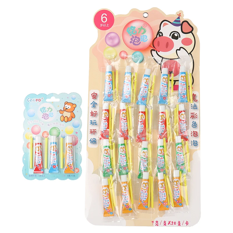 Safe Magic Bubble Glue Toy Blowing Colorful Bubble Ball Plastic Space Balloon 4