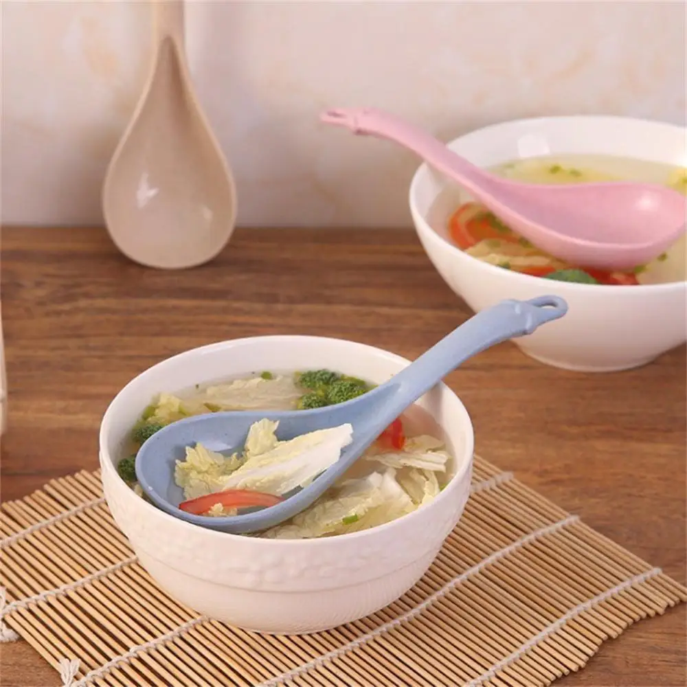 1/2PCS Thickened Wheat Straw Plastic Rice Spoon Kitchenware for Household Soup plastic rice spoon
