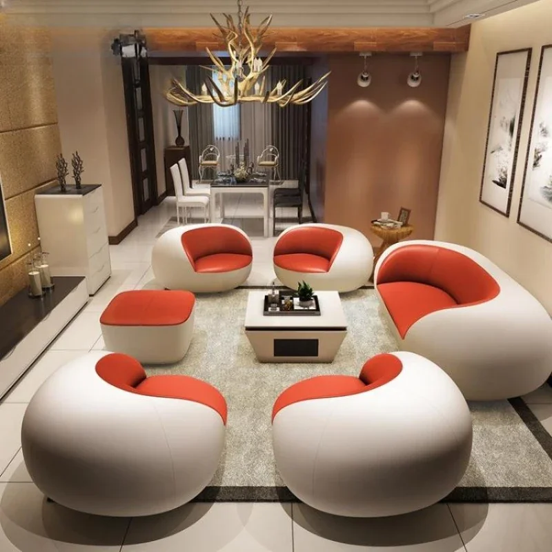 Cute Fancy Living Room Sofa Set Luxury Soft Lazy Nordic Loveseat Modern Sofa Puffs Lounge Divano Soggiorno Apartment Furniture
