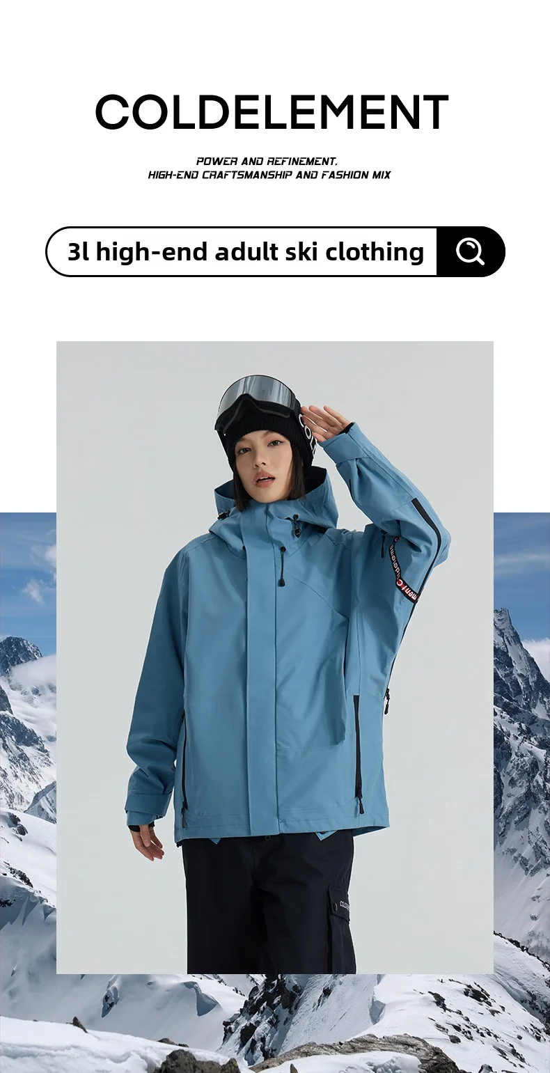 Hard Shell Ski Jacket – Waterproof 3 Layer Durable Winter Coat for Snowboarding Women