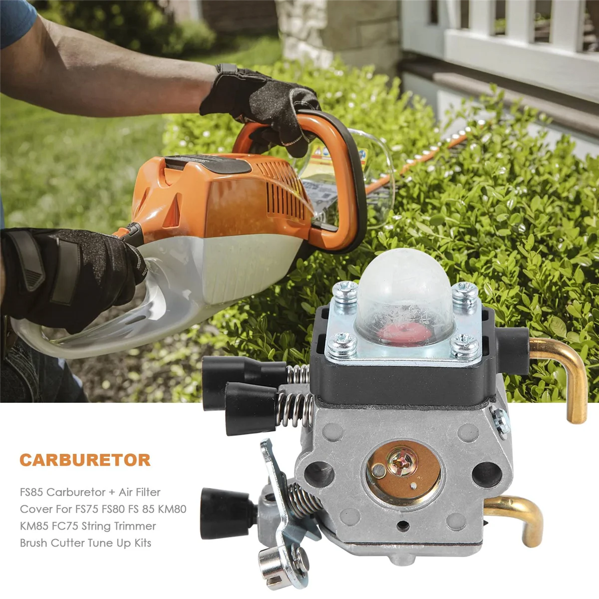 스트링 트리머 브러시 커터 튜닝 키트, FS85 카브레타 및 에어 필터 커버, STIHL FS75 FS80 FS 85 KM80 KM85 FC75, 신제품