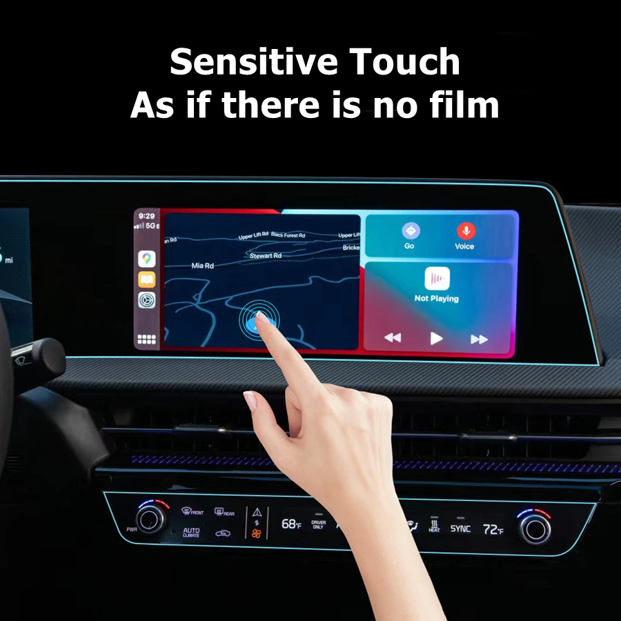 Glass HD Touch Screen Protector Media Display Film Cover For KIA EV6 2pcs Set Fit SPORTAGE NQ5 Air Console Film screen protector film tempered glass protective film car interior film door protective film
