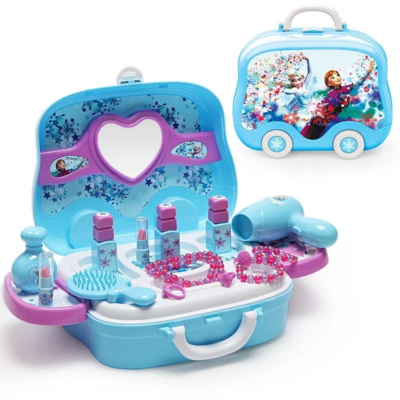 Disney Frozen makeup suitcase children's play simulation dressing table toy set birthday gift