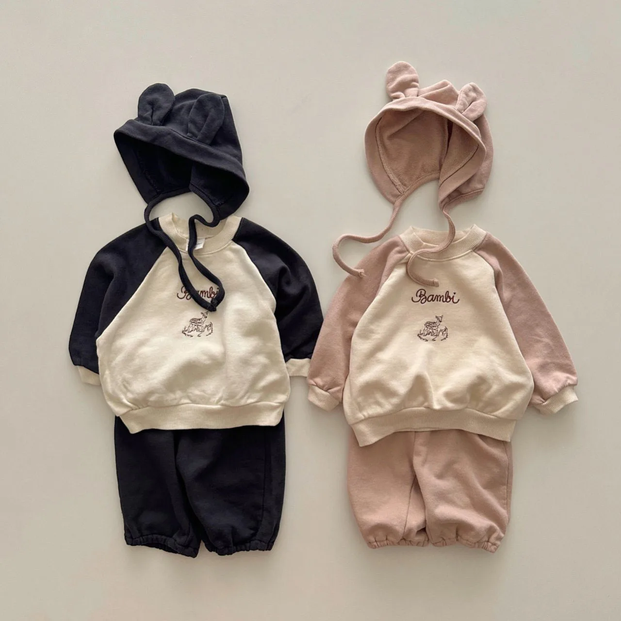 

Baby Clothes Deer Embroidery Kids 3-Piece Sets Baby Long Sleeve T-Shirt Outfits