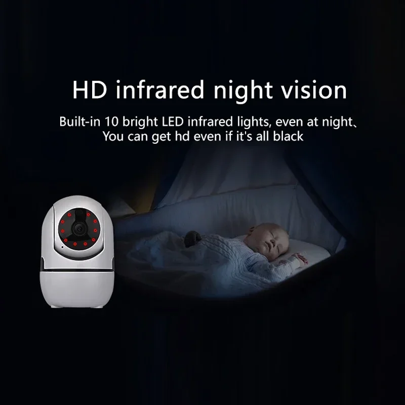 4MP ICSEE Wifi Security Camera Indoor Surveillance Camera Two Way Audio Motion Detection Auto Tracking Baby Monitor Video Camera 3