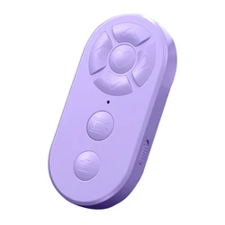 Wireless Bluetooth Selfie Shutter Remote with Rechargeable Battery (Purple)