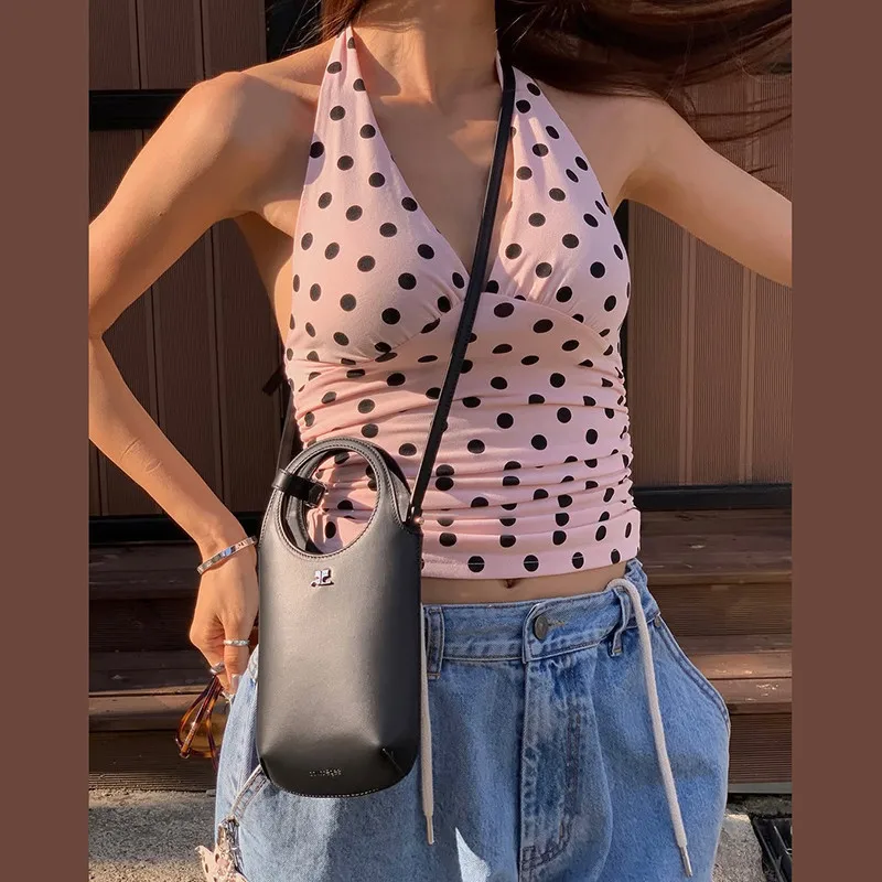 summer outfit polka dot top