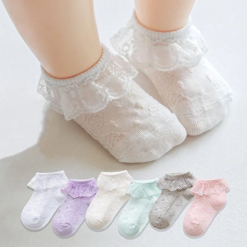 

Summer Girl Socks Ruffle Socks for Girls Kids Lace Flower Princess Socks Child Toddler Cotton Socks Newborn Infant Baby Socks